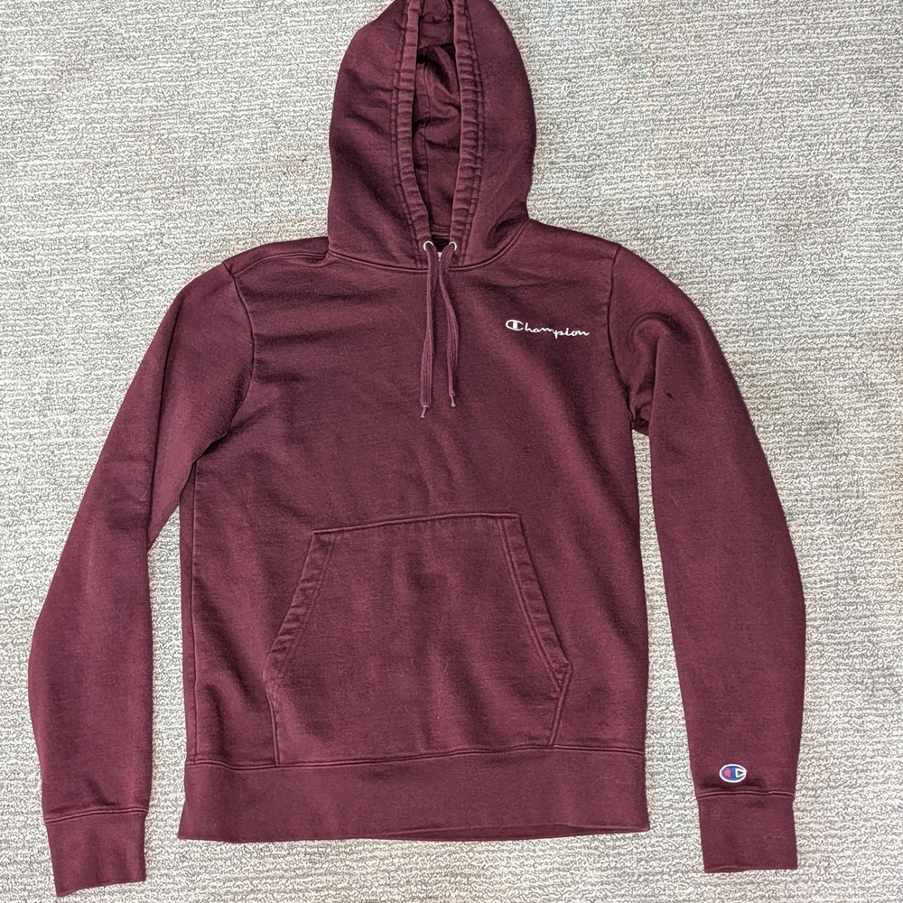 Champion Maroon Hoodie Size Small Mens
